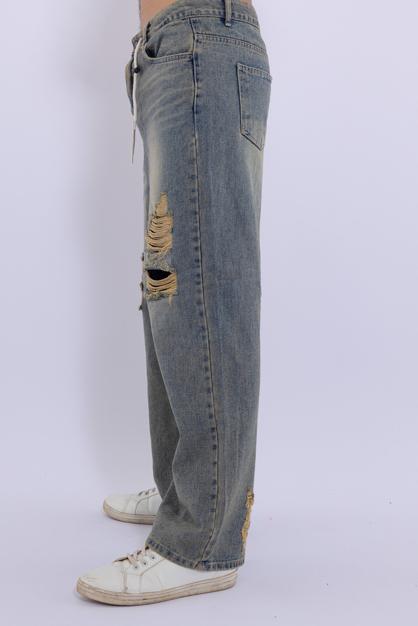 UNISEX Adjustable Incredibly Distressed Jeans